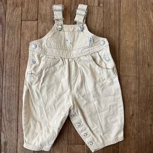 Vintage Overalls Floral Embroidery Girl 3-6 Months Sprockets‎ Beige Classic
